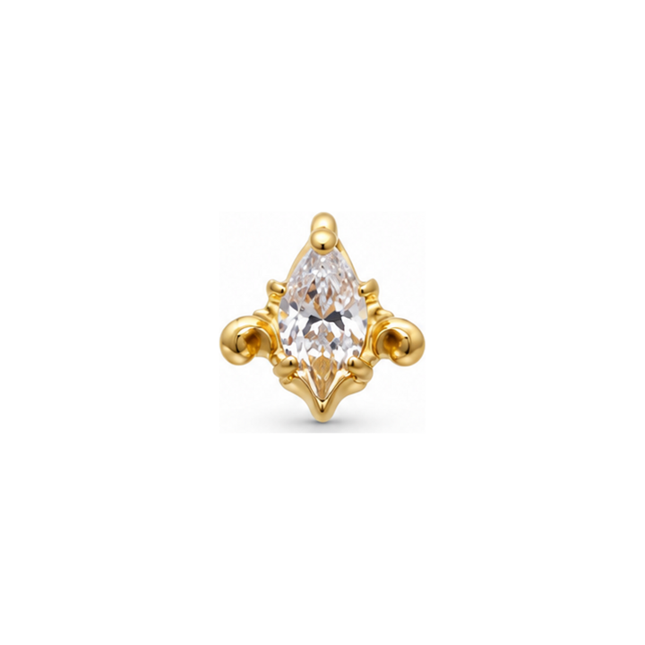 Mini Awakening CZ 14k End (T15) AuAdore — Yellow Gold