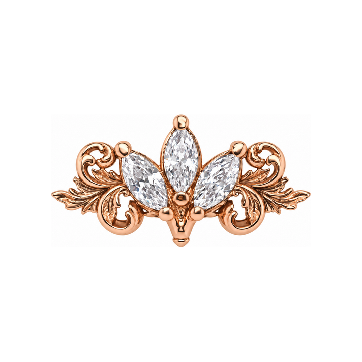 Redemption CZ Threadless End 14k (T15) AuAdore — Rose Gold