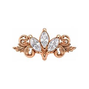 Redemption CZ Threadless End 14k (T15) AuAdore — Rose Gold