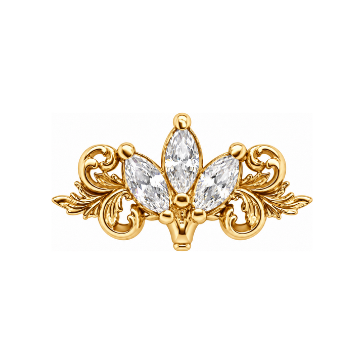 Redemption Lab Diamond Threadless End 14k AuAdore — Yellow Gold