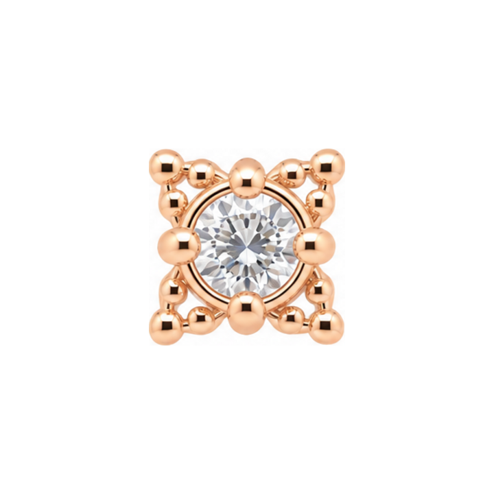 Reign CZ Threadless End 14k AuAdore — Rose Gold