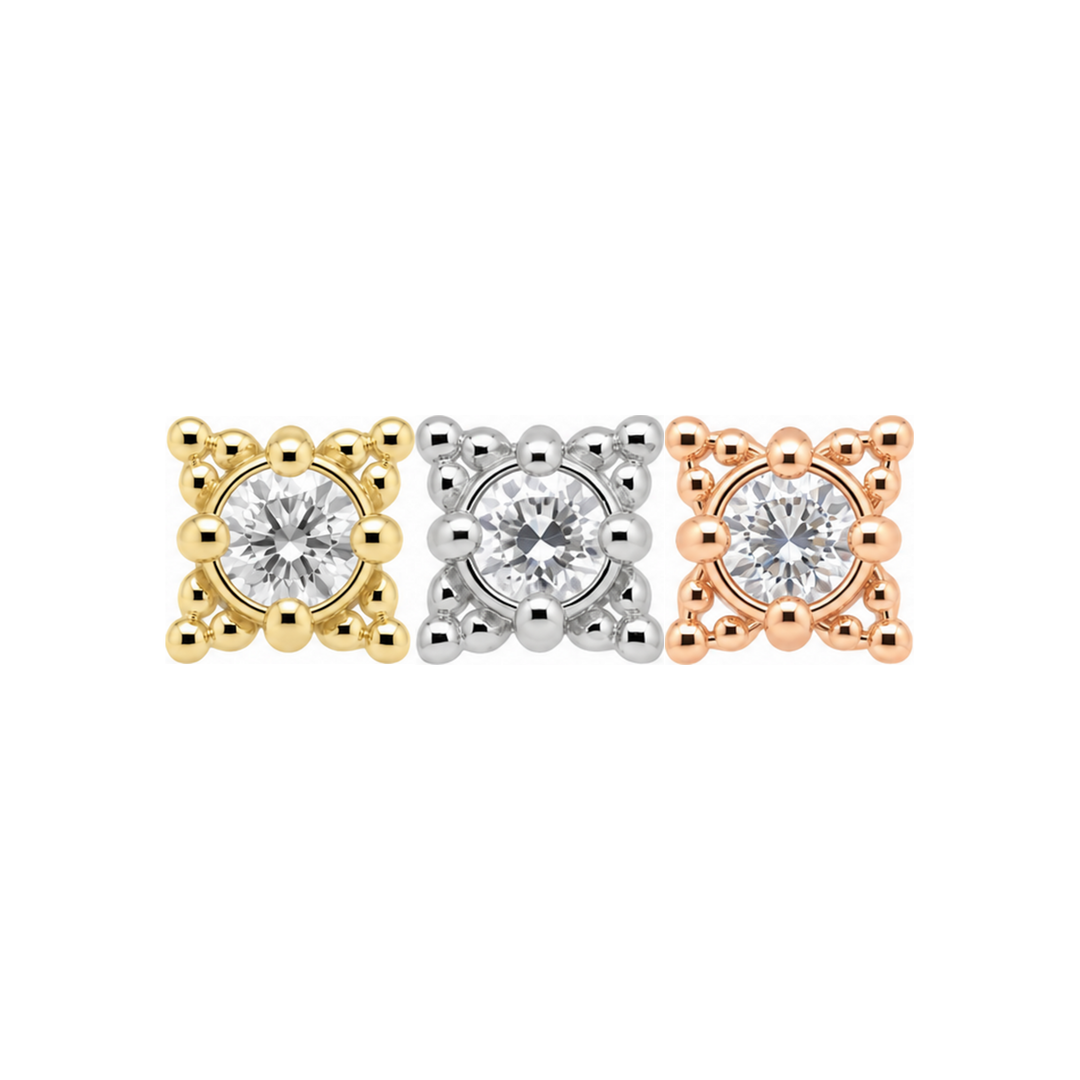 Reign Lab Diamond End 14k (T2) AuAdore — Yellow, White, and Rose Gold comparison