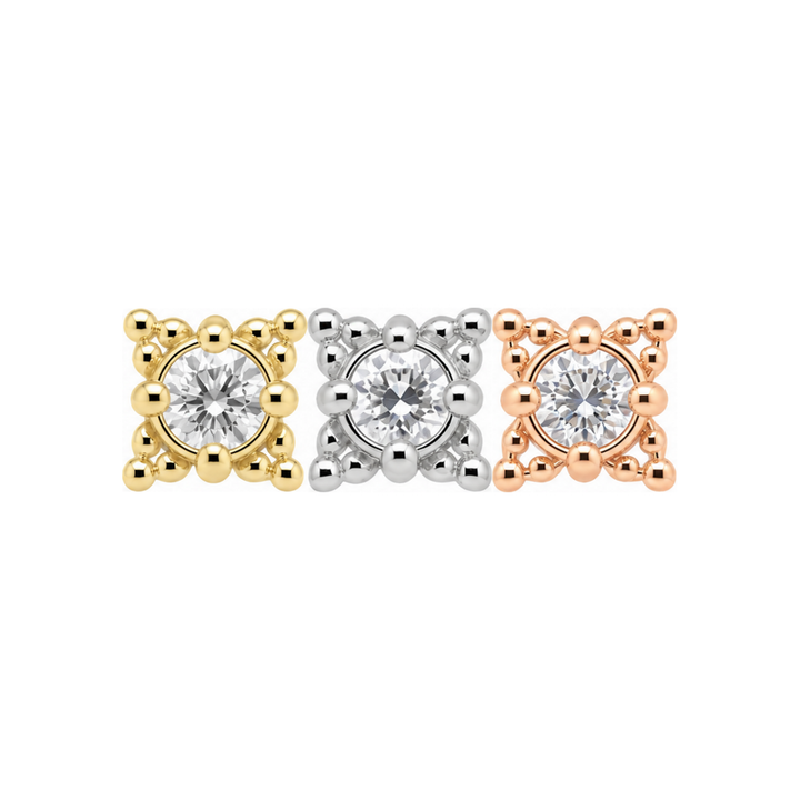 Reign Lab Diamond End 14k (T2) AuAdore — Yellow, White, and Rose Gold comparison