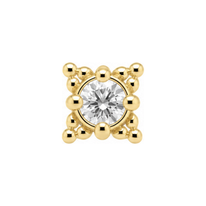 Reign White Diamond End 14k AuAdore — Yellow Gold