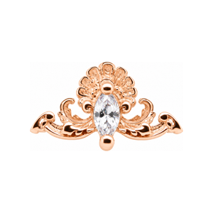 Resurrection CZ Threadless End 14k (T15) AuAdore — Rose Gold