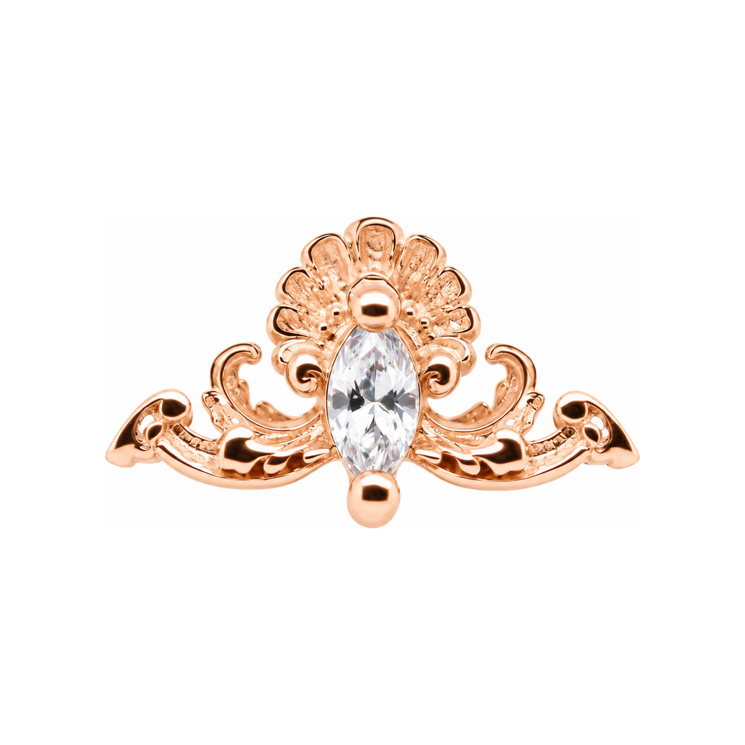 Resurrection Diamond Threadless End 14k AuAdore — Rose Gold