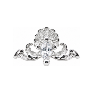 Resurrection CZ Threadless End 14k (T15) AuAdore — White Gold
