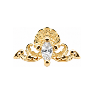 Resurrection CZ Threadless End 14k (T15) AuAdore — Yellow Gold