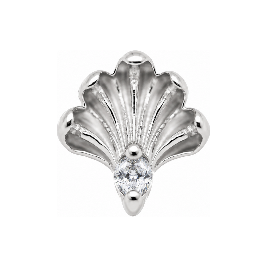 Revival with Diamond Threadless End 14k AuAdore — White Gold