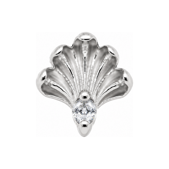 Revival with Diamond Threadless End 14k AuAdore — White Gold