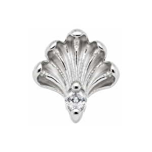 Revival with Diamond Threadless End 14k AuAdore — White Gold
