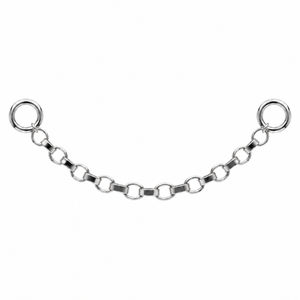 AuAdore Rolo Chain in polished 14k white gold on a white background.