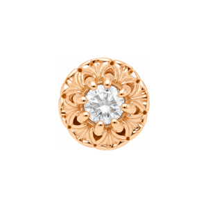 Rome CZ Threadless End 14k (T15) AuAdore — Rose Gold