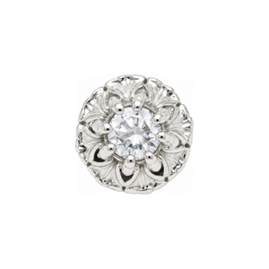 Rome Diamond Threadless End 14k AuAdore — White Gold