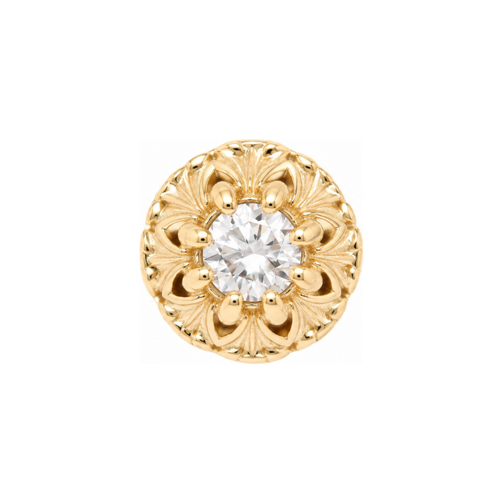 Rome CZ Threadless End 14k (T15) AuAdore — Yellow Gold