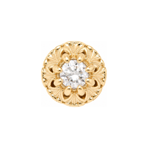 Rome CZ Threadless End 14k (T15) AuAdore — Yellow Gold