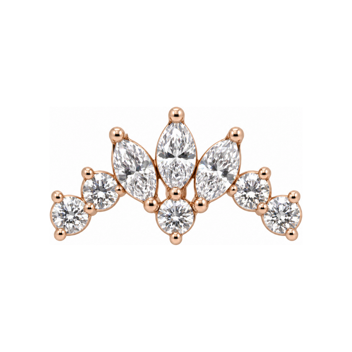 Splendor CZ Threadless End 14k AuAdore — Rose Gold