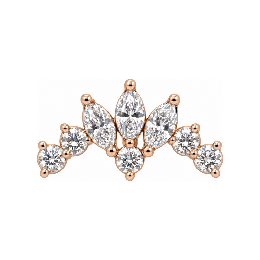 Splendor Diamond Threadless End 14k AuAdore — Rose Gold