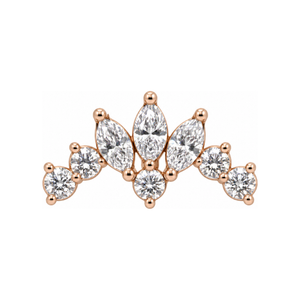 Splendor CZ Threadless End 14k AuAdore — Rose Gold