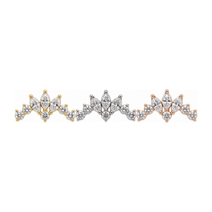 Splendor Lab Diamond End 14k (T2) AuAdore — Yellow, White, and Rose Gold comparison