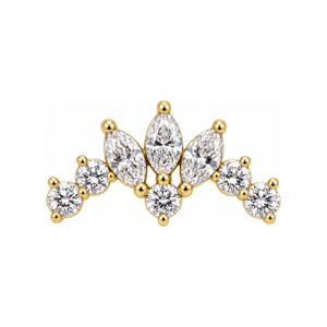 Splendor CZ Threadless End 14k AuAdore — Yellow Gold