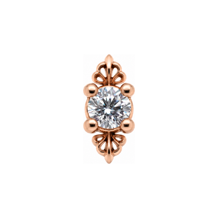 Temptation CZ Threadless End 14k AuAdore — Rose Gold