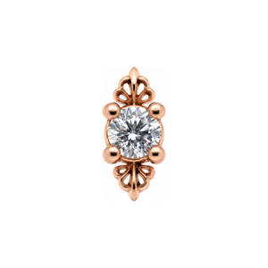 Temptation CZ Threadless End 14k AuAdore — Rose Gold