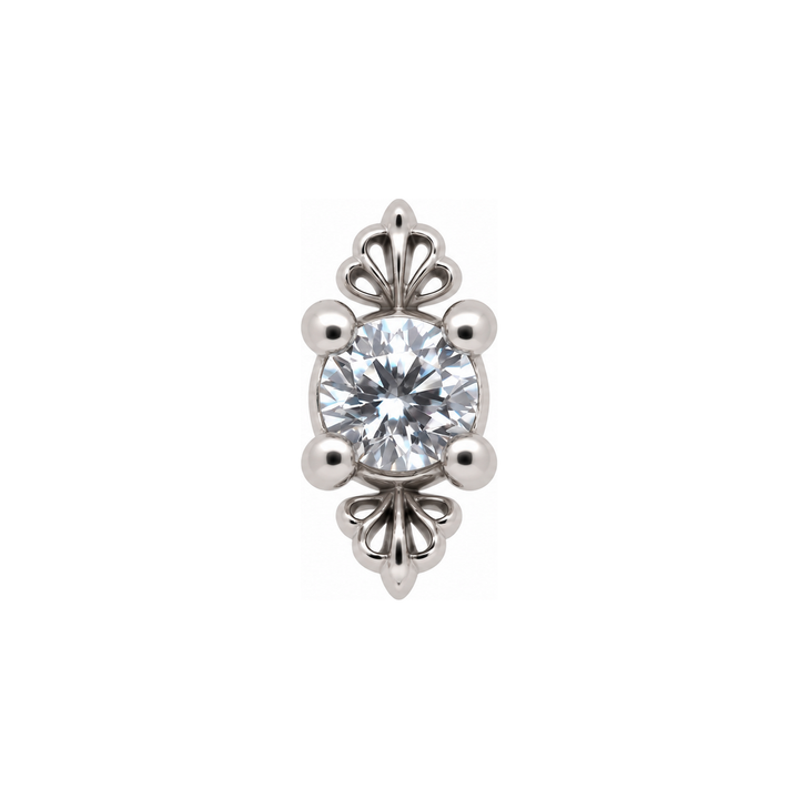 Temptation CZ Threadless End 14k AuAdore — White Gold