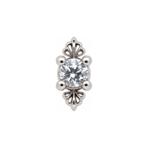Temptation CZ Threadless End 14k AuAdore — White Gold