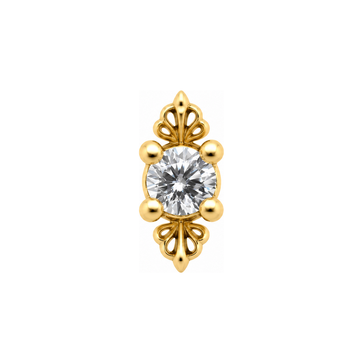 Temptation CZ Threadless End 14k AuAdore — Yellow Gold
