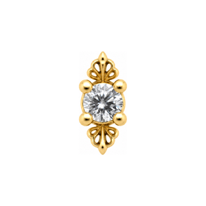 Temptation CZ Threadless End 14k AuAdore — Yellow Gold