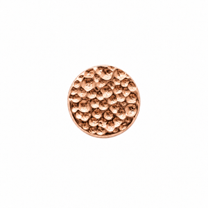 AuAdore Textured Disk Threadless End in polished 14k rose gold on a white background.
