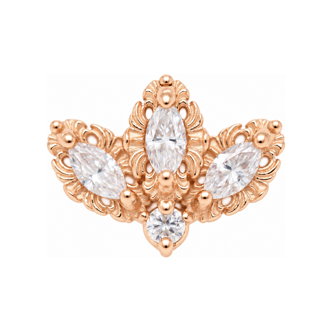 The Vow CZ Threadless End (T15) 14k AuAdore — Rose Gold