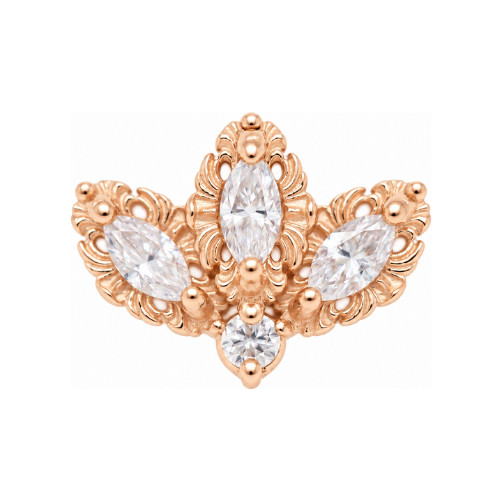 The Vow CZ Threadless End (T15) 14k AuAdore — Rose Gold