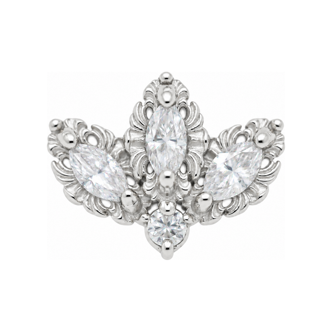 The Vow CZ Threadless End (T15) 14k AuAdore — White Gold
