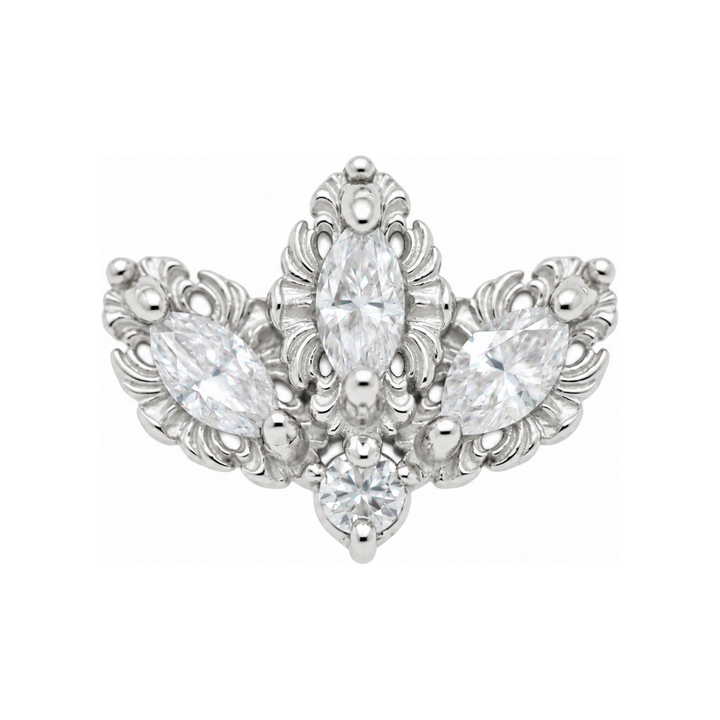 The Vow CZ Threadless End (T15) 14k AuAdore — White Gold