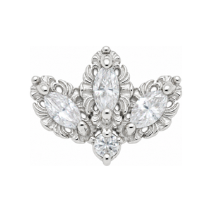 The Vow CZ Threadless End (T15) 14k AuAdore — White Gold