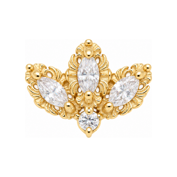 The Vow CZ Threadless End (T15) 14k AuAdore — Yellow Gold