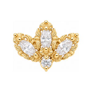 The Vow CZ Threadless End (T15) 14k AuAdore — Yellow Gold