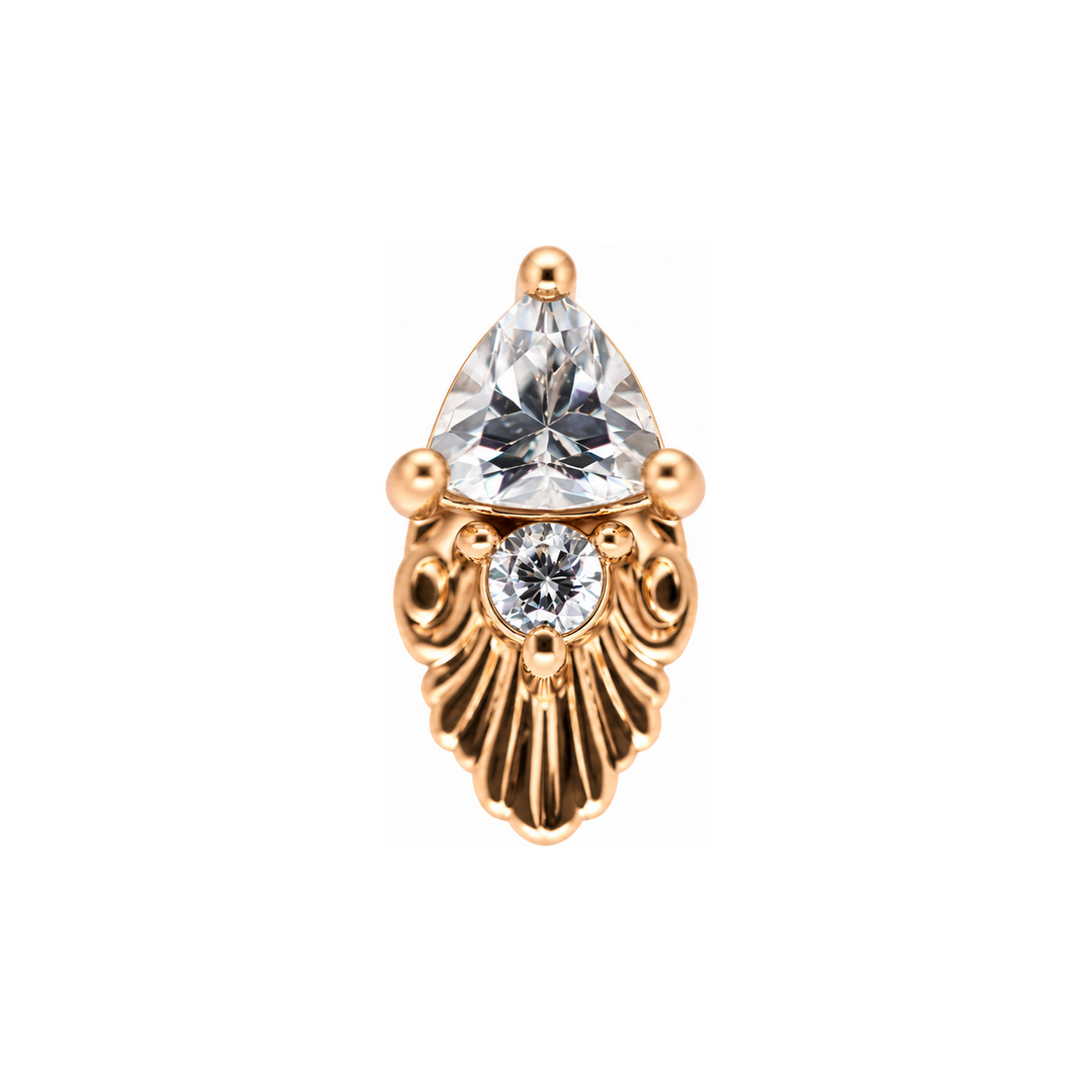 Utopia CZ Threaded End (T6) 14k AuAdore — Rose Gold