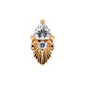 Utopia CZ Threaded End (T6) 14k AuAdore — Rose Gold
