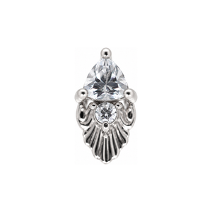 Utopia CZ Threaded End (T6) 14k AuAdore — White Gold