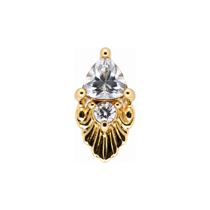 Utopia CZ Threadless End 14k AuAdore — Yellow Gold