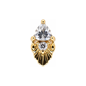 Utopia CZ Threadless End 14k AuAdore — Yellow Gold