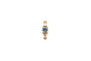 Empress Swiss Blue Topaz End Auadore 14k