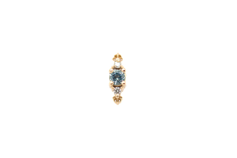 Empress Swiss Blue Topaz End Auadore 14k