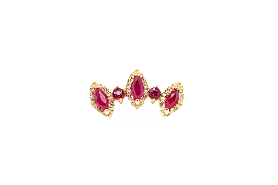 Monarchy Lab Ruby Threadless End 14k (T7) — AuAdore 14k gold threadless end