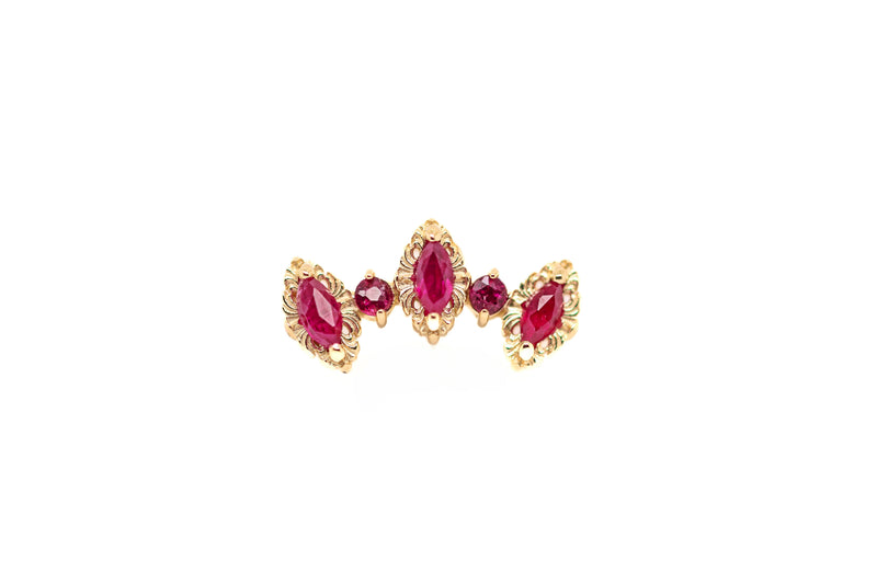 Monarchy Lab Ruby Threadless End Auadore 14k