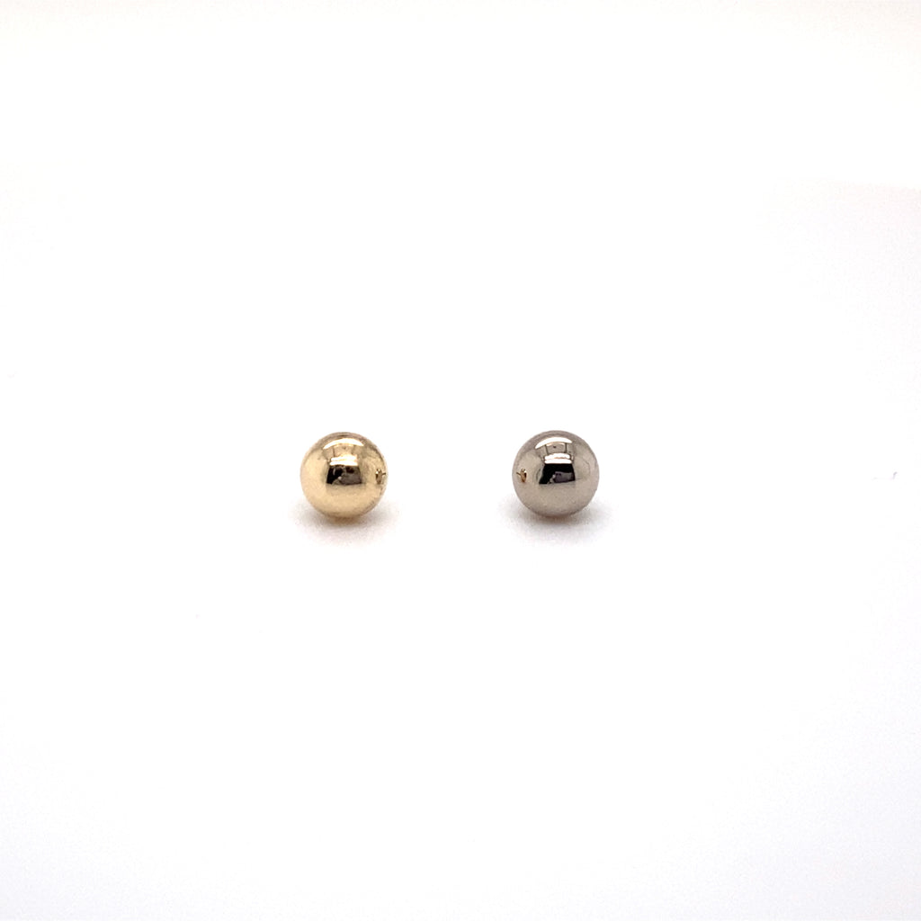 Gold Bead Threadless End Auadore 14k