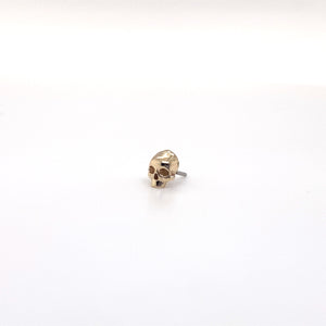 Gold Skull Threadless End Auadore 14k